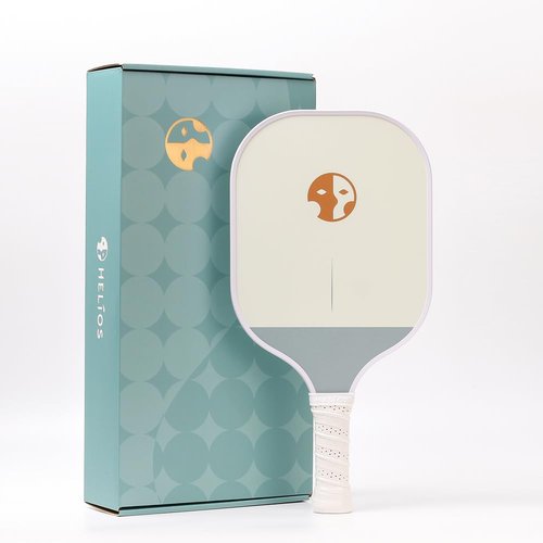 The Helios Pickleball Paddle - Misty | Particle-Printed Carbon Fiber Surface with 13mm Reactive Honeycomb Core | 8oz, Beginner to Intermediate Level Paddle for Power & Consistency | USAP Approved