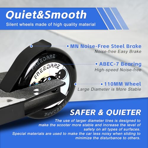 FREEDARE Pro Stunt Scooter for Kids & Teens Black JB3 Lightweight Durable