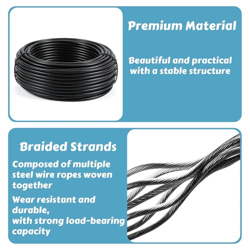 20 Inch Gym Extension Cable Set for Cable Machines - 2 Pieces