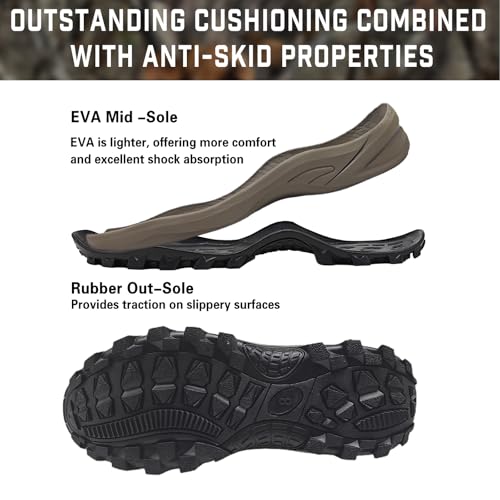 GIEESHIELD Waterproof Neoprene Rubber Boots for Men & Women - Next G2 Camo, 6mm Insulated, Anti-Slip Sole, Hunting & Rain Footwear, Size 11 Women / 10 Men