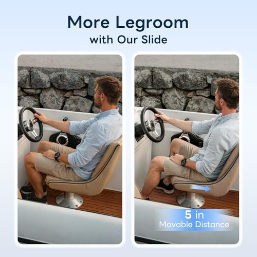 MarineExplore Aluminum Boat Seat Slider - Universal Fit, Durable & Easy Install