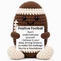 Positive Football Crochet Gift - Inspirational Stress Relief Decor for Men Women