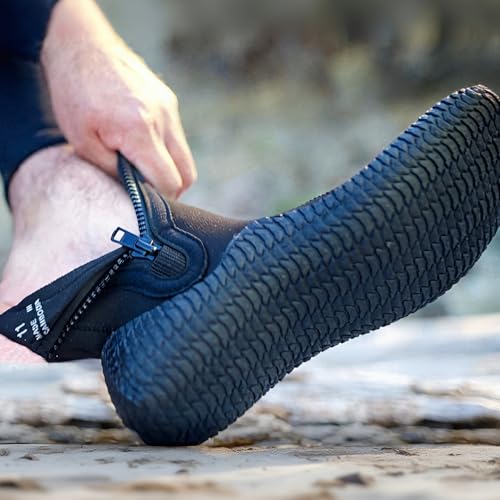 Tilos TruFit Dive Boots 3-7mm Ergonomic Scuba Booties - Tall Titanium Variation