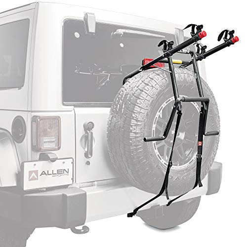 2-Bike Spare Tire Mount Bike Carrier for SUVs and Jeeps - Black