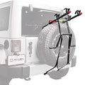 2-Bike Spare Tire Mount Bike Carrier for SUVs and Jeeps - Black