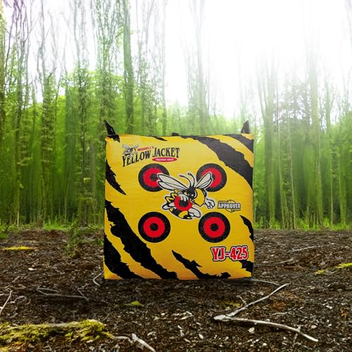 Morrell Yellow Jacket YJ-425 Outdoor Portable Archery Bag Target 1 Pack - 2 Sides with 10 Bullseyes and Carry Handle
