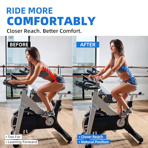 Handlebar Extenders for Indoor Exercise Bikes - Adjustable, Compatible with Peloton & Stationary Bikes