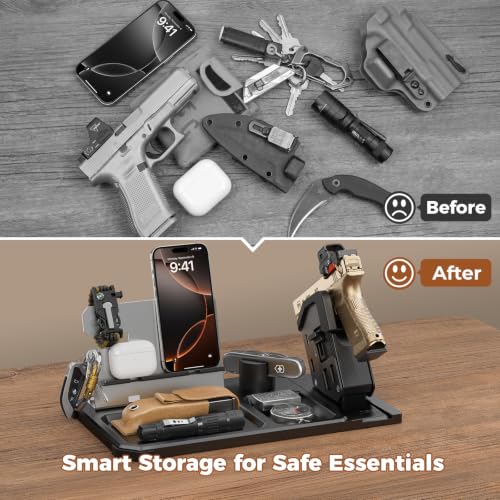 EDC Organizer with Detachable Gun Safe & Quick-Access Trigger Lock