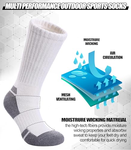 Merino Wool Hiking Socks for Women - Thermal Crew, Large, Black/Navy Blue/Gray/Purple