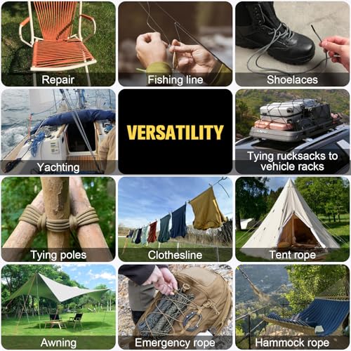 Triberion 750 lb Paracord Rope 1000ft Heavy Duty Survival Cord 4mm Army Green
