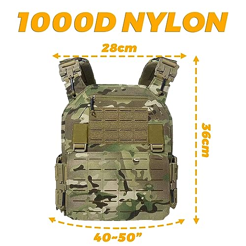 Lightweight Camouflage Hunting Vest with Quick-Release Buckle - One Size / Mc