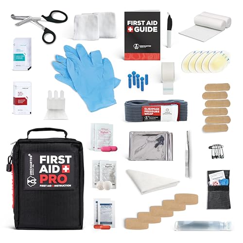 First Aid Pro Kit for Emergency, Camping & Travel - Water-Resistant, Compact