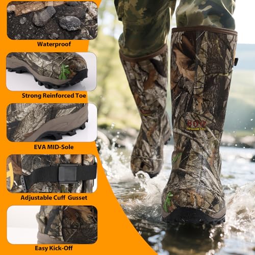 Hunthor 800g Insulated Waterproof Hunting Boots for Men - Next Camo G2 Variation