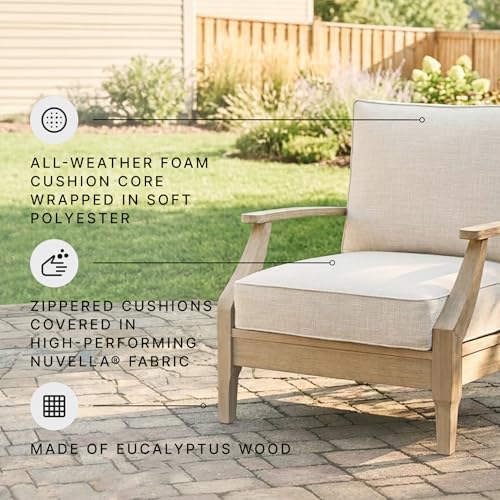 Signature Design by Ashley Clare View Beige Outdoor Lounge Chair - 1-Piece