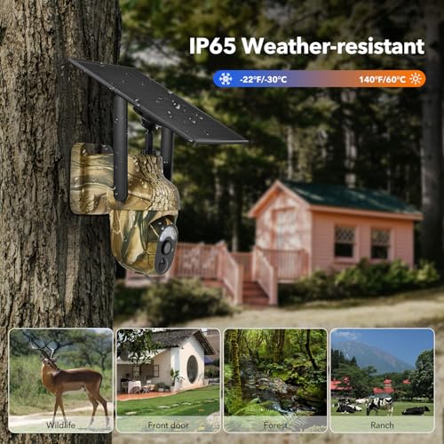 4G LTE Cellular Trail Camera with SIM Card, Solar Power, 2K Video, Remote Access - Pack of 1