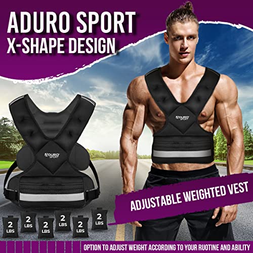 Weighted Vest 20-32lbs Adjustable Body Weight Vest for Men Women Kids - 6x 2lb Weights