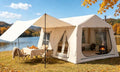 Inflatable Tent with Awning 116 sq ft - Easy Setup All-Weather Camping Shelter