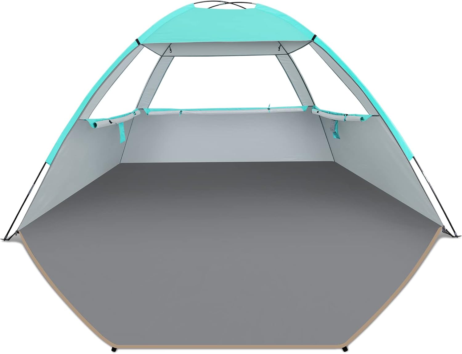 Venustas Beach Tent Sun Shelter for 3/4/6/8 Person, UPF 50+ UV Protection Beach Canopy, Lightweight and Easy Setup Cabana, Portable Shade Tent