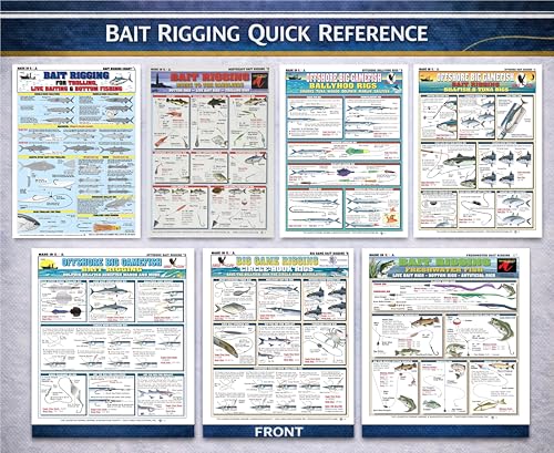 Waterproof Fishing Rigging Chart Set - Beginners Guide for Freshwater & Saltwater