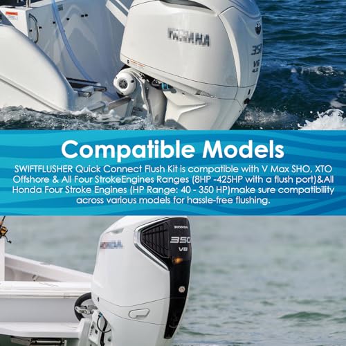 Twin Outboard Quick Connect Flush Kit for Yamaha & Honda Engines - Dual Engine Marine Flushing System