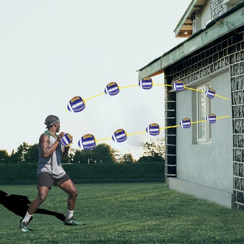Youth & Official Size Bounceback Football - Pass Catch Training Equipment with Pump