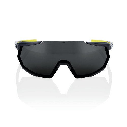 100% Racetrap 3.0 Sport Performance Sunglasses - Sport and Cycling Eyewear (Gloss Black - Smoke Lens)