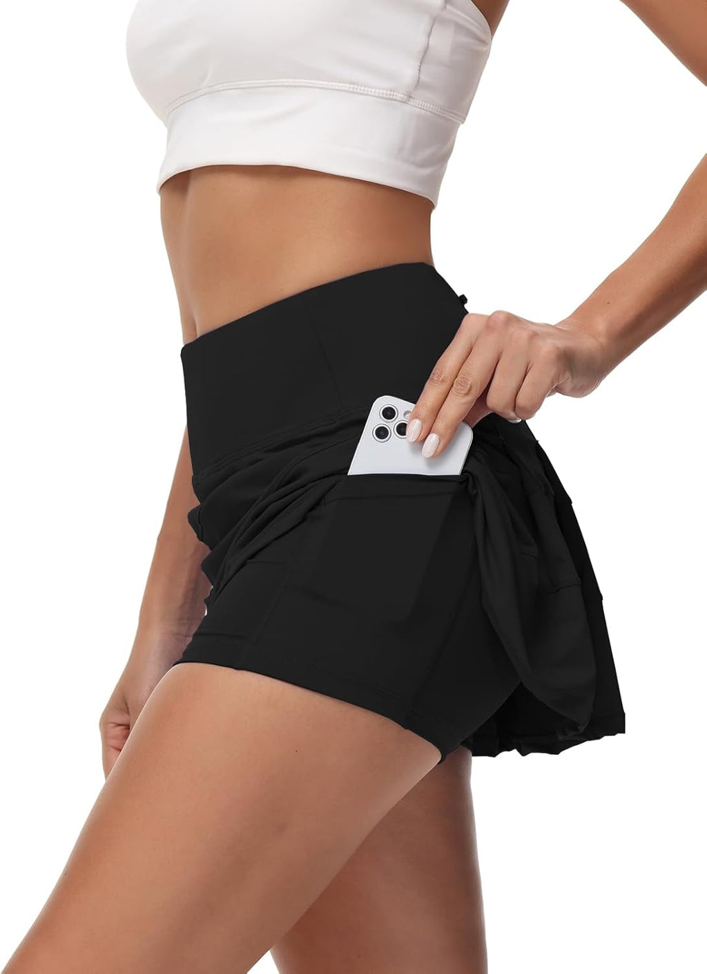 Skiennix Women's Tennis Skirts - High Waisted Athletic Golf Skorts with Pockets | Casual Workout Design