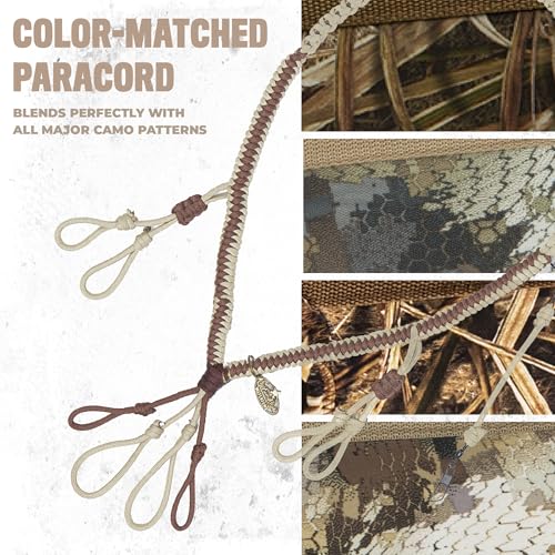 Hunting Lanyard for Calls and Dog Whistle - Paracord with 8 Loops