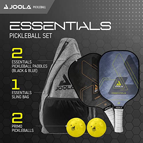 JOOLA Essentials Pickleball Set with 2 Rackets, 2 Balls & Carry Bag - USAPA Approved