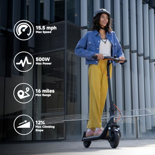 Segway Ninebot E2P2 Electric Scooter - 16 Miles Range, Foldable, Dual Braking