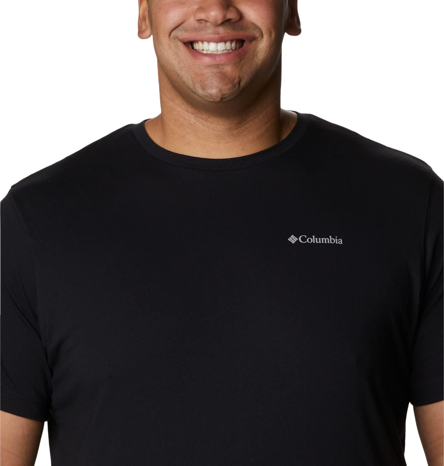 Columbia Men's Thistletown Hills Graphic Short Sleeve, Collegiate Navy HTHR/Wanderland Graphic, 4X Tall