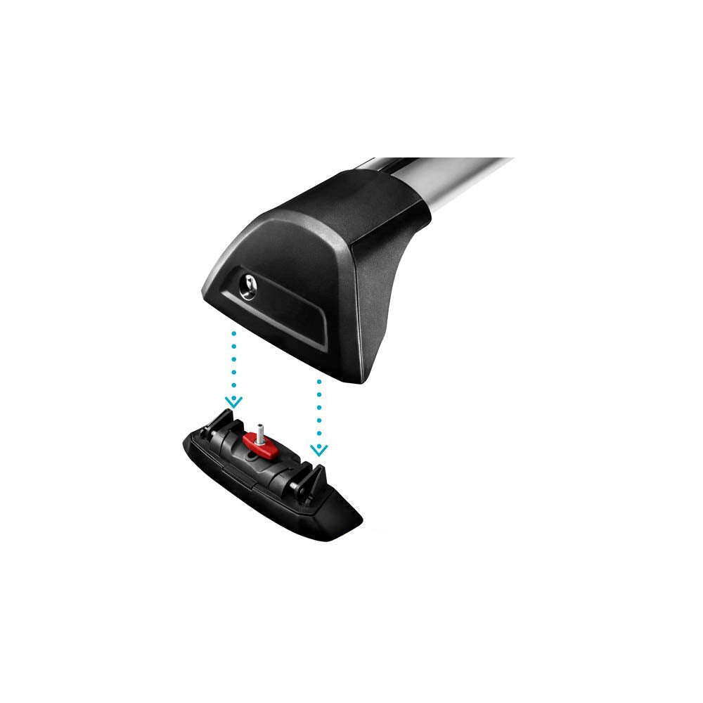 YAKIMA, FlushBar Crossbar with Integrated Towers for Roof Rack Systems (1 Bar), Silver, X-Small