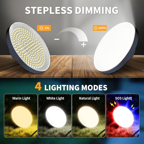 Blue Portable Camping Light 5000LM Rechargeable LED Lantern IPX4 Waterproof with Magnet - Extra Large