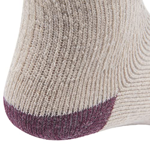 Browning Athletic Boot Socks 3-Pack - Moisture-Wicking, Arch Support, Seamless Fit - Laurel Wreath/Magenta / Medium