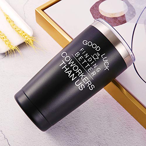 AMZUShome 20oz Black Travel Mug Tumbler - Boss & Coworker Farewell Gift