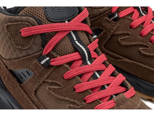 KEEN Unisex-Child Hightrail Mid Waterproof Hiking Boots - Dark Earth/Garnet, Size 13