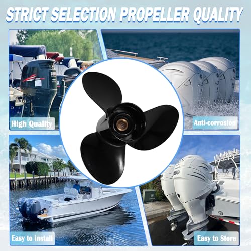 PropelTech 13 3/4x19 Outboard Boat Propeller for Suzuki 60-140HP - RH Aluminum