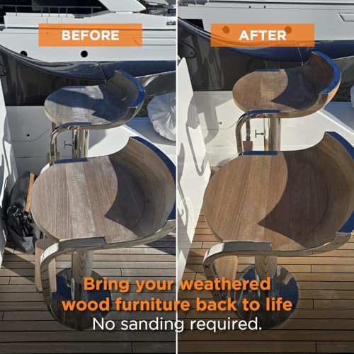 Teak Cleaner Brightener Gel Kit - 32 Fl Oz Pack of 2 - Wood Restoration