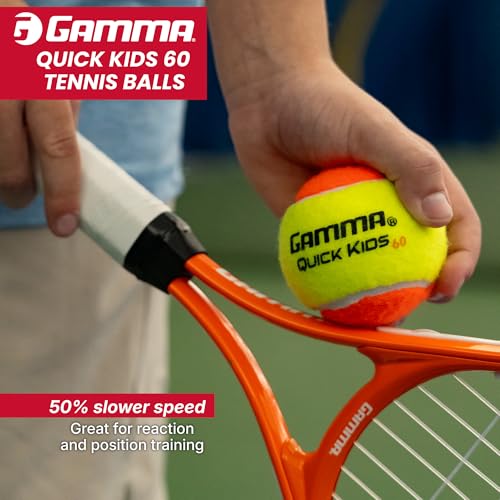 GAMMA Quick Kids 48-Box Training Tennis Balls for 10 & Under, Low-Compression, USTA & ITF Approved