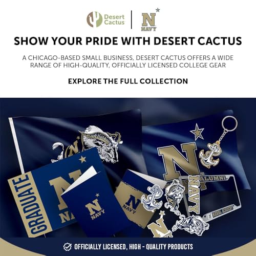 Desert Cactus Navy Midshipmen Embroidered Baseball Hat - Unisex Cap