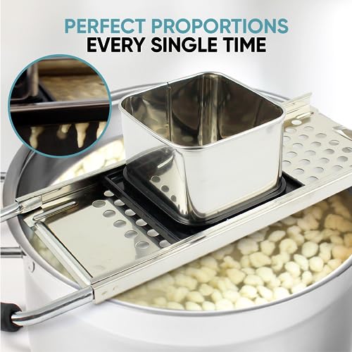 Spaetzle Maker Lid with Scraper - Comfort Handle, Stainless Steel, 12.8x4.2"