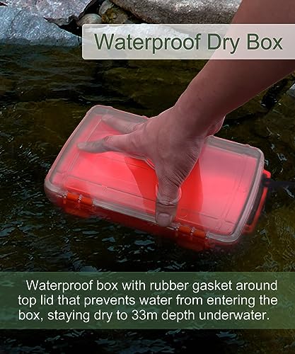 Waterproof Dry Box for Kayaking - Small Floating Storage Container - Orange
