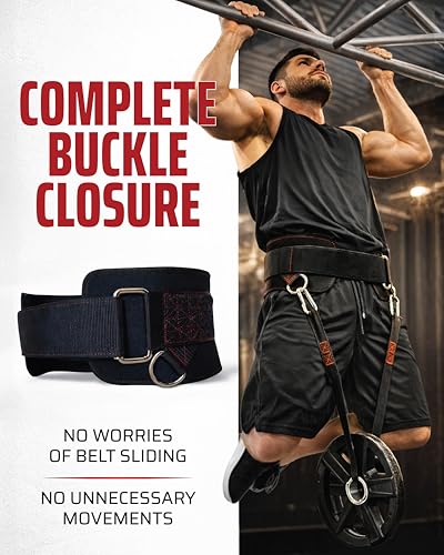 THEFITGUY Dip Belt & Dumbbell Straps Bundle for Heavy Weight Loading