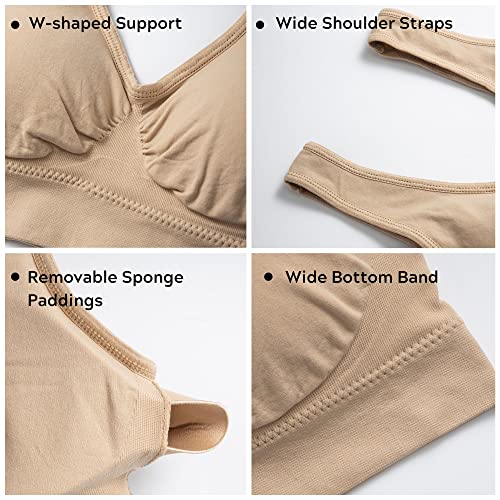 Coobie Medium Comfort Bra Black, White & Light Nude | Wireless, Seamless