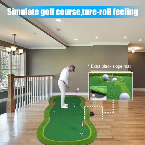BOBURN 5x12ft Golf Putting Green Mat - Indoor/Outdoor Practice Training Surface