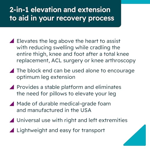 BoneFoam Knee Extension & Elevation Pillow for Post-Surgery Recovery