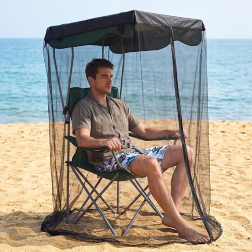 Yahenda Mosquito Net for Canopy Chair - Waterproof Mesh Cover with Zipper, 63" H