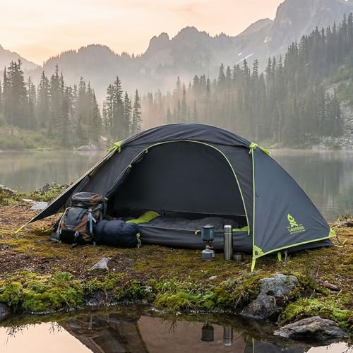Grey Croosseoutdoors 1-Person Ultralight Backpacking Tent with Single Aluminum Pole