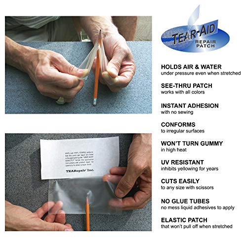 Tear-Aid Vinyl Repair Patch Kit 3" x 5' Roll (Pack of 2) Clear - Waterproof