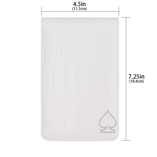 CRAFTSMAN GOLF Crocodile Pattern Golf Scorecard Holder and Yardage Book Cover Case Protector (White)